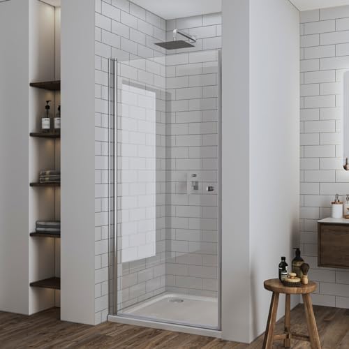 LUXESPIRE Duschkabine Einzelschwingtür in Nische 70cm Breit 6mm ESG Höhe 185cm Duschtür von LUXESPIRE