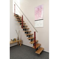 Luxholm Nebentreppe »Mini 180«, 12 Stufen, max. Geschosshöhe 270 cm - rot von Luxholm