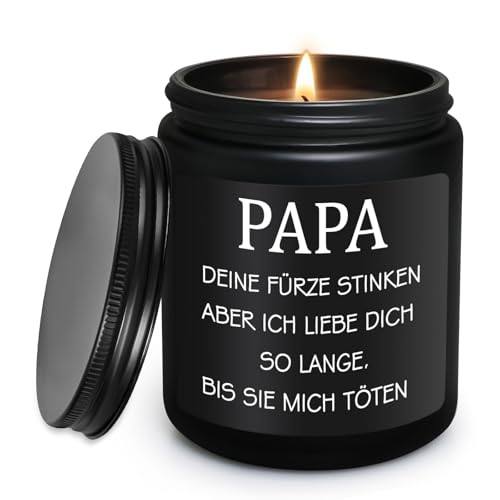 LUXHOMY Vatertag Geschenke, Geschenke für Papa, Lustig Papa Geschenk, Vatertag Geburtstag Ostern Weihnachtstag Geschenk, Papa Kerze, Vatertag Geschenkideen - Sandelholz Duftkerze (200g) von LUXHOMY