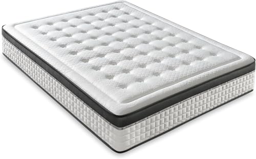 LUXIABED Matratze 90x180 Taschenfedern Dual: Unterschiedliche Seiten. Komfort + Mittlere Festigkeit MemorySens. Hygienisch und Atmungsaktiv. Einzelgröße Farbe Grau. Premium Modell Höhe 30 cm LUXIABED Matratze 90x180 Taschenfedern Dual: Unterschiedliche Seiten. Komfort + Mittlere Festigkeit MemorySens. Hygienisch und Atmungsaktiv. Einzelgröße Farbe Grau. Premium Modell Höhe 30 cm von LUXIABED