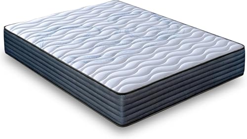 LUXIABED Matratze 80x190 Taschenfederkern Dual: Unterscheidbare Seiten. Komfort + Mittlere Festigkeit MemorySens. Hygienisch und Atmungsaktiv. Einzelbett Graue Farbe. Modell Fantasy Höhe 26 cm von LUXIABED