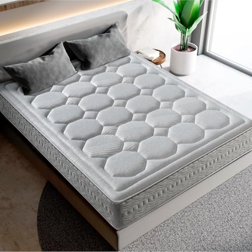 LUXIABED Matratze 80x190 Taschenfederkern Dual: Unterschiedliche Seiten. Komfort + Mittlere Festigkeit MemorySens. Hygienisch und Atmungsaktiv. Einzelbett Farbe Grau. Modell Royal Fresh Höhe 32 cm von LUXIABED