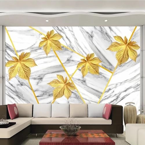 LUXINSHISU Selbstklebende PVC-Wandbild 3D-Tapete Gold Maple Leaf Marmor Wohnzimmer Schlafzimmer Hintergrund Wanddekoration Kunst Aufkleber Malerei LUXINSHISU Selbstklebende PVC-Wandbild 3D-Tapete Gold Maple Leaf Marmor Wohnzimmer Schlafzimmer Hintergrund Wanddekoration Kunst Aufkleber Malerei von LUXINSHISU