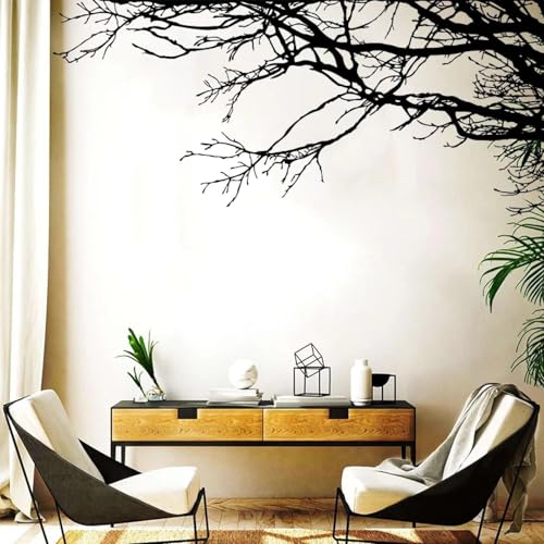 LUXINSHISU Selbstklebender großer Baumzweig Wandaufkleber Wohnzimmer Kinderzimmer Naturwald Zweig Wald Wandtattoo Schlafzimmer Dekoration von LUXINSHISU