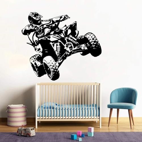 LUXINSHISU Selbstklebendes Wandtattoo Extrem Quad Motorrad Extremsport Offroad Racing Kinderzimmer Wandtattoo Kunst von LUXINSHISU