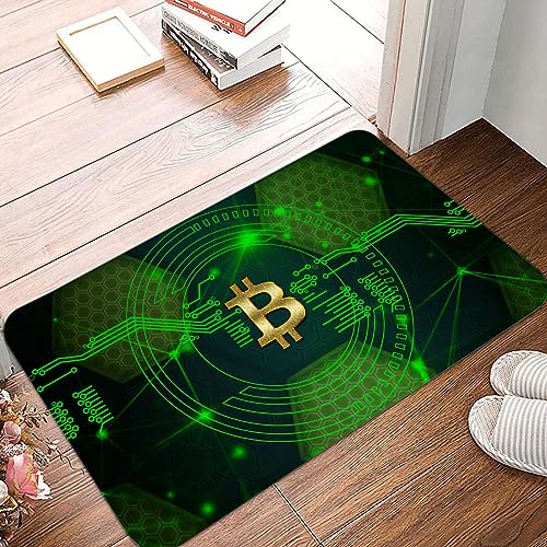LUXINSHISU Tech Bitcoin 3D Teppich Wohnzimmer Schlafzimmer wohnkultur Teppich küche Balkon Studie bodenmatte türmatte von LUXINSHISU