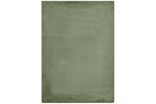 -LUXOR- living Kunstfell Coste Flauschiger Teppich Schlafzimmer - ideal zur Verwendung als Bettvorleger Schlafzimmer - gemütlicher Fellteppich Lammfell Imitat 60 x 120 cm dunkelgrün von -LUXOR- living