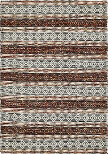 -LUXOR- living Teppich Aalborg Wollteppich ideal als Teppich Wohnzimmer im Boho Style oder Teppich Esszimmer im skandinavischen Stil - Wohnzimmerteppich Creme Multi 160 x 230 cm von -LUXOR- living