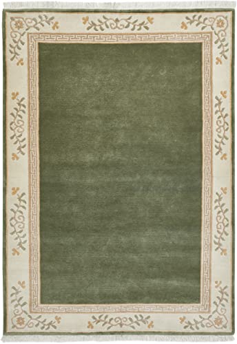 -LUXOR- living Teppich Gala handgeknüpfter Premium Teppich aus 100% Wolle - hochwertiger nachhaltiger Knüpfteppich 60 x 90 cm grün -LUXOR- living Teppich Gala handgeknüpfter Premium Teppich aus 100% Wolle - hochwertiger nachhaltiger Knüpfteppich 60 x 90 cm grün von -LUXOR- living
