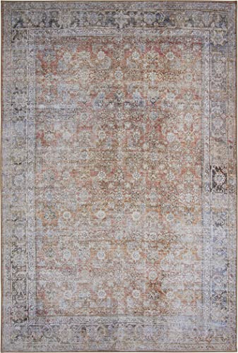 -LUXOR- living Vintage Teppich modern, moderner Digitaldruck, flach, gekettelt, farbecht, Designteppich für Innen, Farbe:Multi, Größe:120 x 170 cm von -LUXOR- living