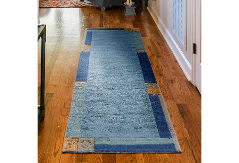 LUXOR living Wollteppich India, rechteckig, Höhe: 20 mm, reine Wolle, handgeknüpft, mit Bordüre, auch als Läufer von LUXOR living