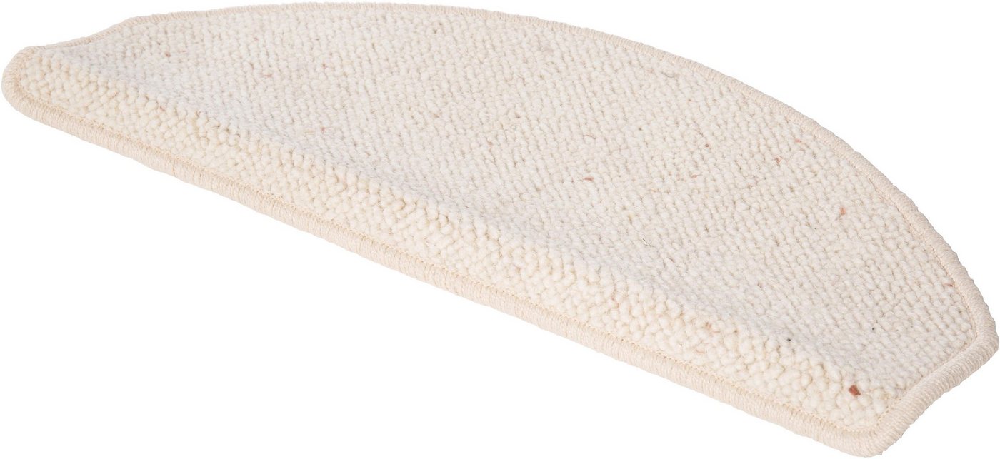 LUXOR living Stufenmatte Sheffield, Made in Poland, halbrund, Höhe: 5 mm, melierte Berber-Optik, selbstklebend, Set mit 2 Stück oder 15 Stück von LUXOR living