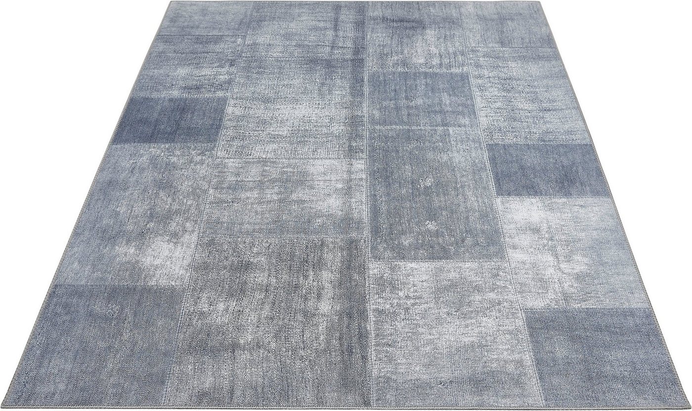 Teppich Punto 3, LUXOR living, rechteckig, Höhe: 5 mm, Kurzflor, bedruckt, modernes Patchwork Design von LUXOR living