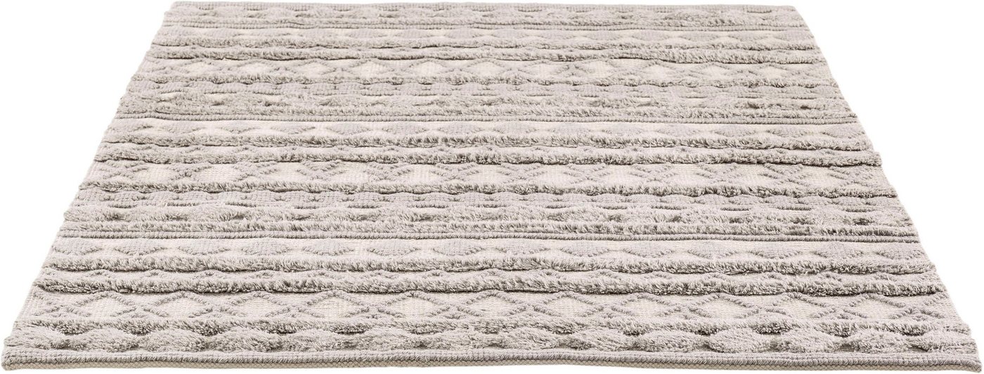 Wollteppich Hägga, LUXOR living, rechteckig, Höhe: 15 mm, Handweb Teppich, reine Wolle, handgewebt, Hoch-Tief Struktur von LUXOR living