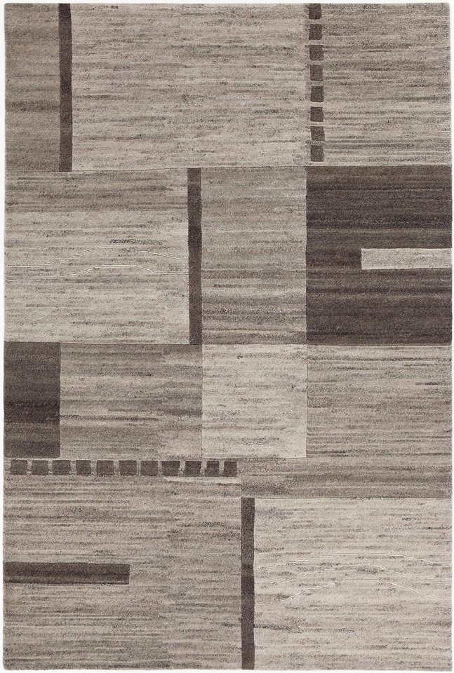 Wollteppich Henderson, LUXOR living, rechteckig, Höhe: 8 mm, reine Wolle, handgeknüpft, Patchwork Design von LUXOR living