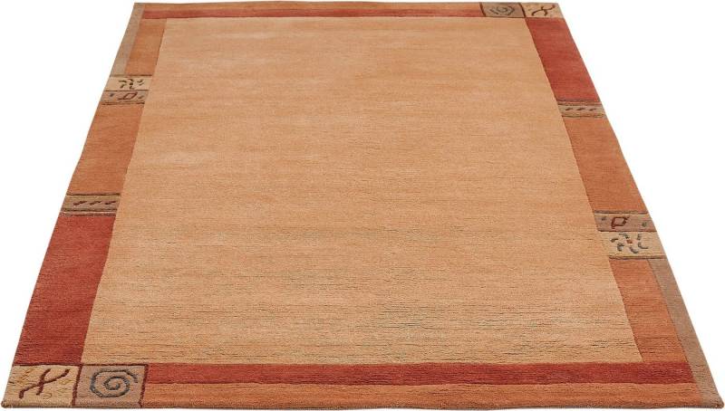 Wollteppich India, LUXOR living, rechteckig, Höhe: 20 mm, reine Wolle, handgeknüpft, mit Bordüre, auch als Läufer von LUXOR living