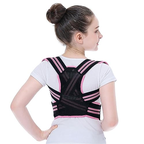 Haltungskorrektur Für Kinder Verstellbare Rückenstütze Kind Junge Mädchen Orthopädisches Korsett Buckel Korrekturgürtel Wirbelsäule Rücken Schulterstütze Lendenwirbelstütze ( Color : Pink , Size : M ) von LUXRUB