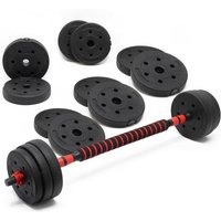 LUXTRI Hantelset 30 kg 2in1 Set Kurzhantel und Langhantel mit 16 Hantelscheiben, Dumbbell Set mit verschiedenen Hantelstangen, Gewichte für von LUXTRI