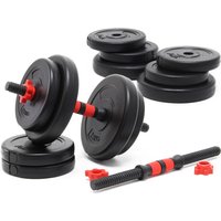 LUXTRI Kurzhantel Set 20 kg mit 12 Zement Hantelscheiben, 2 Hantelstangen gerändelt Sternverschluss Hantel Set verschiedene Gewichte robustes LUXTRI Kurzhantel Set 20 kg mit 12 Zement Hantelscheiben, 2 Hantelstangen gerändelt Sternverschluss Hantel Set verschiedene Gewichte robustes von LUXTRI