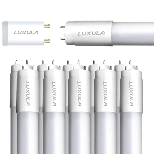 LUXULA 10er Pack LED Röhre 60cm - Kunststoff T8 G13 Sockel - 9W 1400lm - 6000K Kaltweiß - inkl. Starter-Brücke - Röhrenlampe Leuchstoffröhre Neonröhre von LUXULA