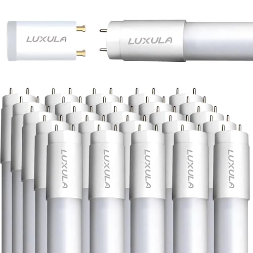 LUXULA 25er Pack LED Röhre 60cm - Kunststoff T8 G13 Sockel - 9W 1080lm - 6000K Kaltweiß - inkl. Starter-Brücke - Röhrenlampe Leuchstoffröhre Neonröhre von LUXULA