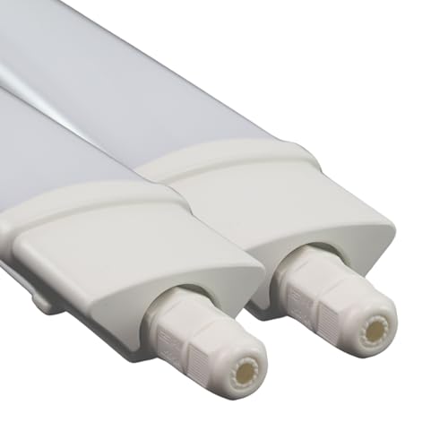 LUXULA 2er Set LED Feuchtraumleuchte 120 cm - mit Quick Connector - IP65 4000K Neutralweiß - 36W 3250lm - Wannenleuchte Röhre Keller Garage Werkstatt von LUXULA