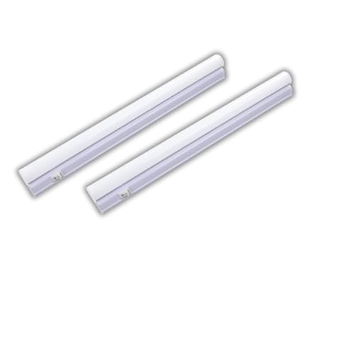 LUXULA 2er Set LED Unterbauleuchte mit Schalter - Lichtleiste 30cm 4500K Neutralweiß 4W 360lm verknüpfbar - Unterschrankleuchte Lampen Leiste 230V für Küchenschrank Werkstatt- 304x22x36mm von LUXULA