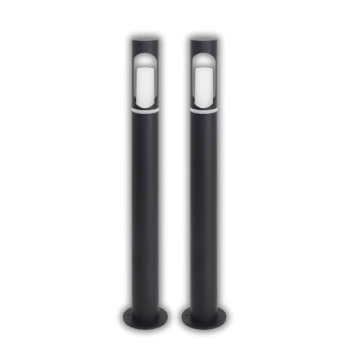 LUXULA 2er Set Wegeleuchte Außen mit Bodenplatte und Erdspieß, GU10 Fassung, Aluminium, 60cm Höhe - LED Außenleuchte IP44 Pollerleuchte Garten Terrasse LUXULA 2er Set Wegeleuchte Außen mit Bodenplatte und Erdspieß, GU10 Fassung, Aluminium, 60cm Höhe - LED Außenleuchte IP44 Pollerleuchte Garten Terrasse von LUXULA