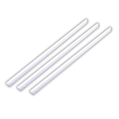 LUXULA 3er Set LED Unterbauleuchte mit Schalter - Lichtleiste 120cm 4500K Neutralweiß 16W 1440lm verknüpfbar - Unterschrankleuchte Lampen Leiste 230V für Küchenschrank Werkstatt - 1170x22x36mm von LUXULA