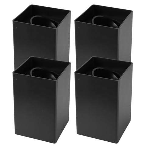 LUXULA 4er Set Aufbauspot Aufbaustrahler mit GU10 Fassung - 45° Schwenkbar - eckig - schwarz - Kunststoff - Deckenspot Aufbauleuchte - 230V - ohne Leuchtmittel von LUXULA
