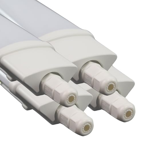 LUXULA 4er Set LED Feuchtraumleuchte 120 cm - mit Quick Connector - IP65 4000K Neutralweiß - 36W 3250lm - Wannenleuchte Röhre Keller Garage Werkstatt LUXULA 4er Set LED Feuchtraumleuchte 120 cm - mit Quick Connector - IP65 4000K Neutralweiß - 36W 3250lm - Wannenleuchte Röhre Keller Garage Werkstatt von LUXULA