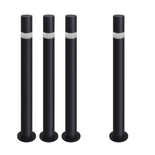LUXULA 4er Set Wegeleuchte Außen mit Bodenplatte und Erdspieß, 360° Ring, GU10 Fassung, Aluminium, 63cm Höhe - LED Außenleuchte IP44 Pollerleuchte Garten Terrasse LUXULA 4er Set Wegeleuchte Außen mit Bodenplatte und Erdspieß, 360° Ring, GU10 Fassung, Aluminium, 63cm Höhe - LED Außenleuchte IP44 Pollerleuchte Garten Terrasse von LUXULA