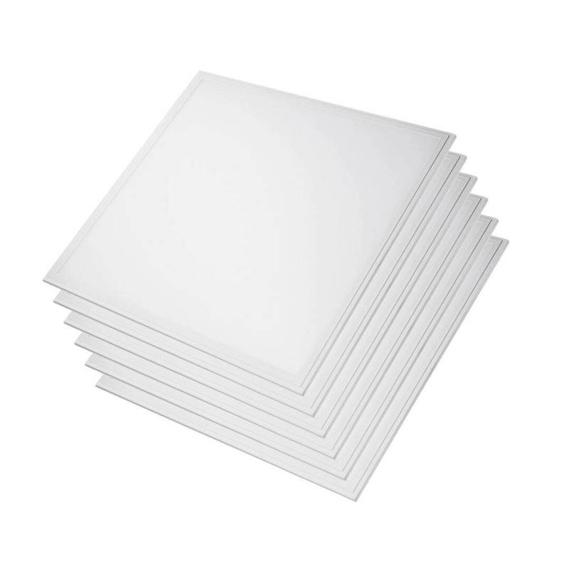 LUXULA 6er Pack LED Panel Rasterleuchte 36W 3600lm 6000K Kaltweiß Tageslicht Deckenleuchte 62x62cm von LUXULA