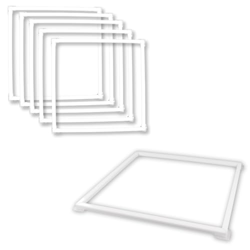 LUXULA 6er Pack beleuchteter LED Rahmen 62x62cm - steckbarer Leuchtrahmen - 40W 4000lm - 4000K Neutralweiß - inkl. 230V Netzteil - Lichtdesign - Alternative zu LED-Panel Rasterleuchte Einbaulampe LUXULA 6er Pack beleuchteter LED Rahmen 62x62cm - steckbarer Leuchtrahmen - 40W 4000lm - 4000K Neutralweiß - inkl. 230V Netzteil - Lichtdesign - Alternative zu LED-Panel Rasterleuchte Einbaulampe von LUXULA