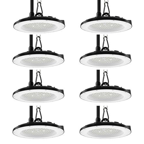 LUXULA 8er Pack LED Hallenleuchte Hallenstrahler UFO High-Bay 100W 10000lm 5000K Neutralweiß IP65 IK08 EPISTAR LEDs - Industriebeleuchtung Werkstatt Lager LUXULA 8er Pack LED Hallenleuchte Hallenstrahler UFO High-Bay 100W 10000lm 5000K Neutralweiß IP65 IK08 EPISTAR LEDs - Industriebeleuchtung Werkstatt Lager von LUXULA