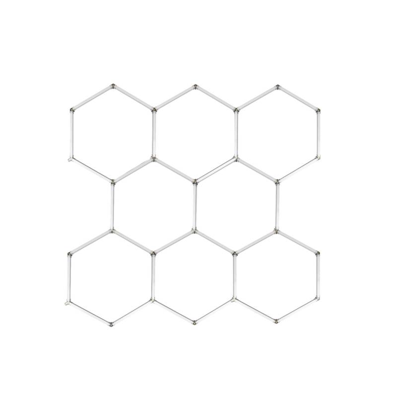 LUXULA 8er Set Hexagon LED Deckenleuchte 40W 4400lm 6500K Kaltweiß Modulare Werkstattlampe Garagenlampe Sechseckige Leuchte Weiß von LUXULA