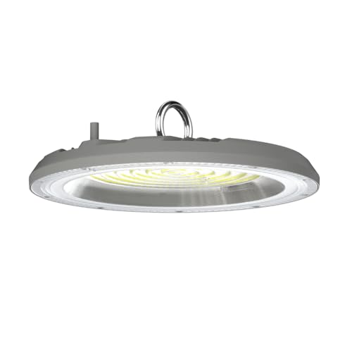 LUXULA Hallenstrahler LED Hallenleuchte 100W, 10000lm, Lichtfarbe einstellbar 3000K, 4000K, 6500K - IP65 IK08 - UFO Lampe High Bay Hallentiefstrahler von LUXULA