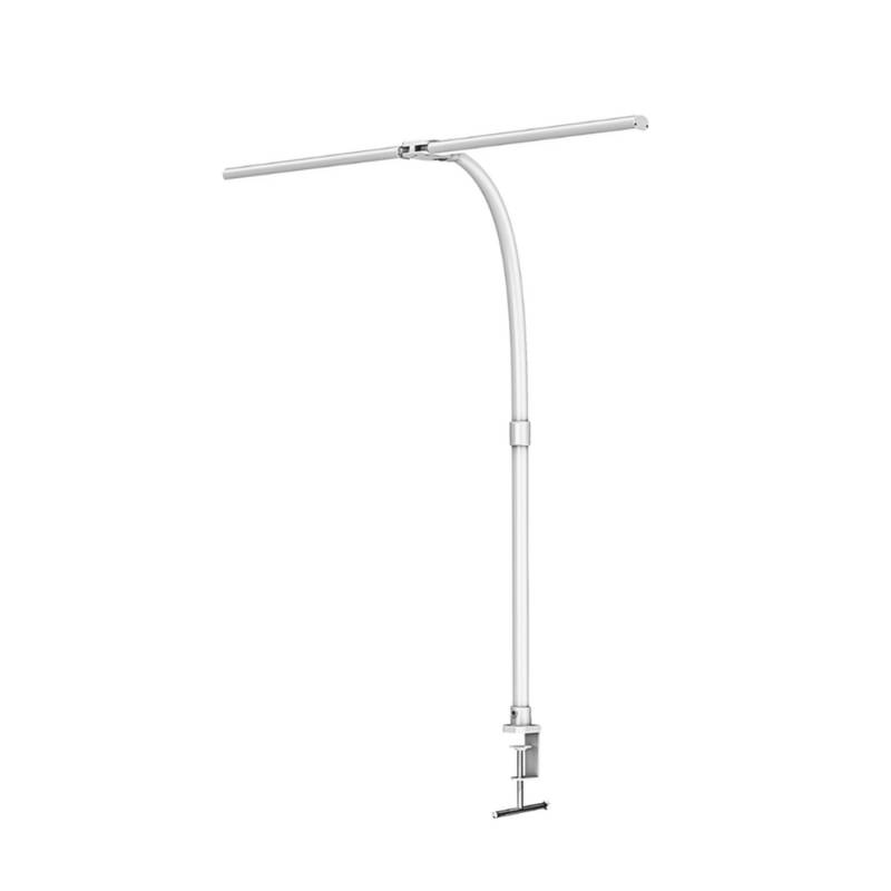 LUXULA Klemmleuchte 24W Schreibtischleuchte mit Klemmfuß 800LM Dimmbar 5 Farbtemperaturstufe Weiß von LUXULA
