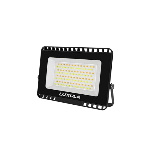 LUXULA LED Außenstrahler CCT Flutlichtstrahler, 50 W, 5000 lm, 3000-6500 K (warm-, neutral-, kaltweiß), IP65 von LUXULA