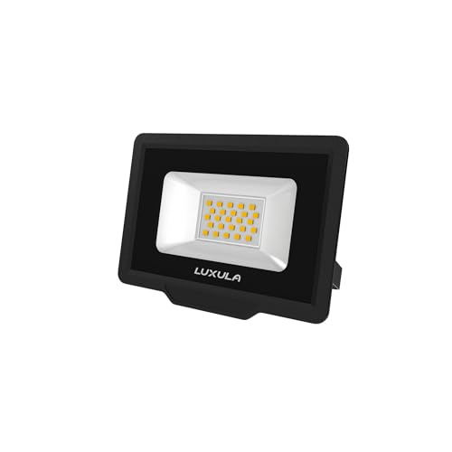 LUXULA LED Außenstrahler Flutlichtstrahler Fluter, 20 W, 2000 lm, 4000 K (neutralweiß), IP65 von LUXULA