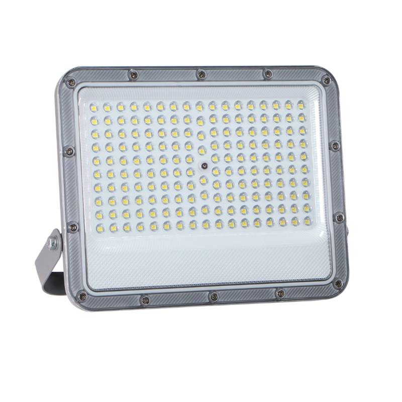 LUXULA LED Außenstrahler Flutlichtstrahler mit 100 W 4000 K Neutralweiß 12000 lm in Grau IP65 von LUXULA