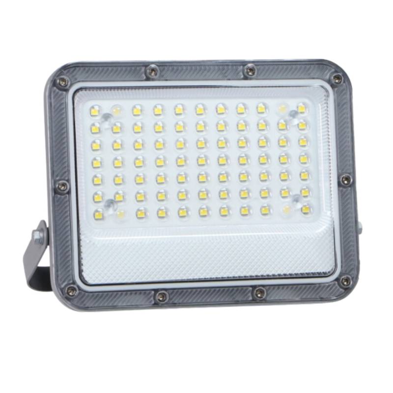 LUXULA LED Außenstrahler Flutlichtstrahler mit 50 W 4000 K Neutralweiß 6500 lm in Grau IP65 von LUXULA