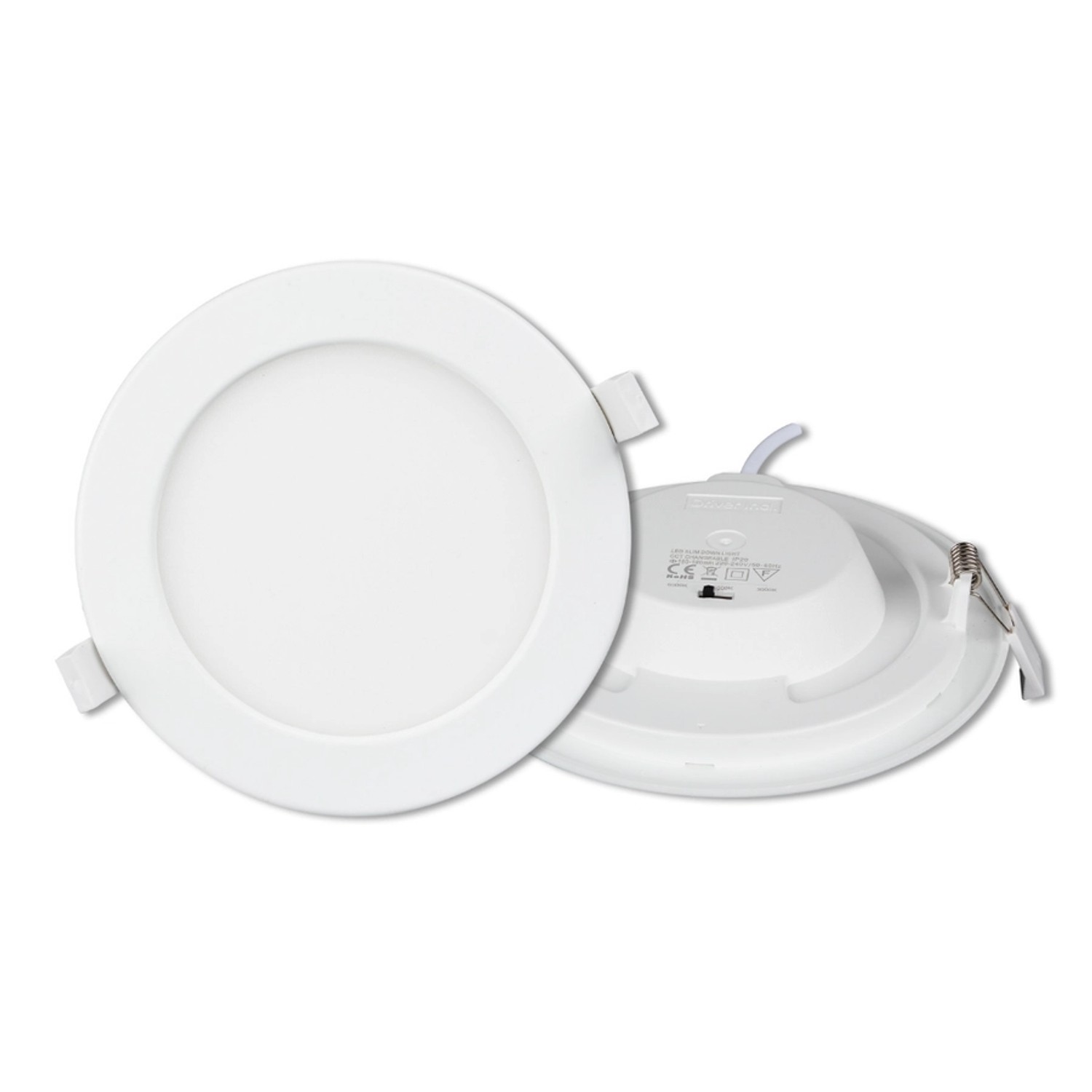 LUXULA LED Downlight CCT Einstellbare Einbauleuchte 24W 2565lm 3000K 4000K 6000K Rund Einbauspot Weiß von LUXULA