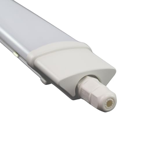 LUXULA LED Feuchtraumleuchte 120 cm - mit Quick Connector - IP65 4000K Neutralweiß - 36W 3250lm - Wannenleuchte Röhre Keller Garage Werkstatt von LUXULA