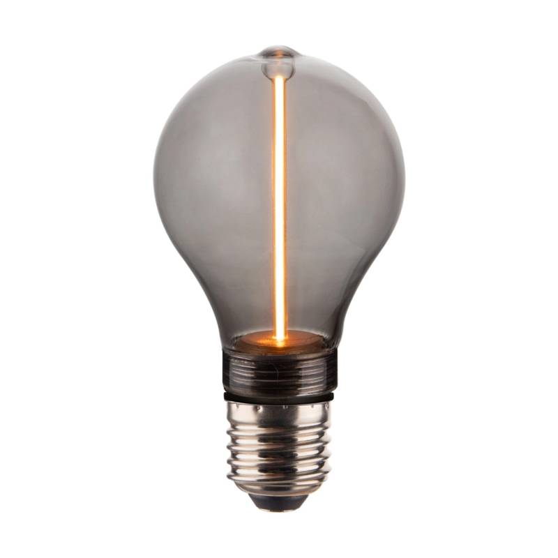 LUXULA LED Filament Leuchtmittel LINE Smoke E27 Dimmbar Warmweiß Rauchglas Optik von LUXULA