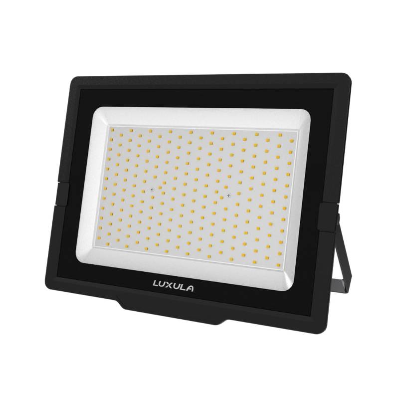LUXULA LED Fluter 200W Strahler 3000K Warmweiß 20000lm Außenstrahler Schwarz IP65 von LUXULA