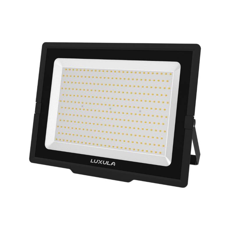 LUXULA LED Fluter 300W Strahler 3000K Warmweiß 30000lm Außenstrahler Schwarz IP65 von LUXULA