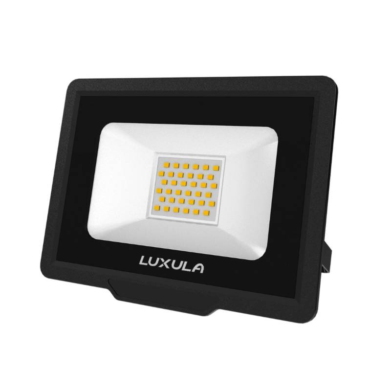 LUXULA LED Fluter 30W Strahler 3000K Warmweiß 3000lm Außenstrahler Schwarz IP65 von LUXULA