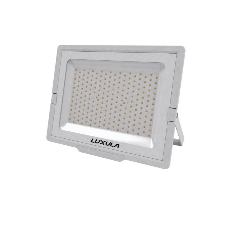 LUXULA LED Fluter Strahler 200W 20000lm 4000K Neutralweiß Leuchte Außenbereich IP65 IK06 Slim Weiß von LUXULA