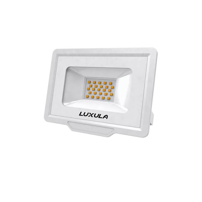 LUXULA LED Fluter Strahler 20W 2000lm 4000K Neutralweiß IP65 IK06 Slim Design Weiß von LUXULA